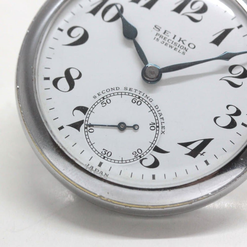 昭和42年の19セイコー鉄道時計/15石/秒針止め機能/絶版時計/19seiko-1290