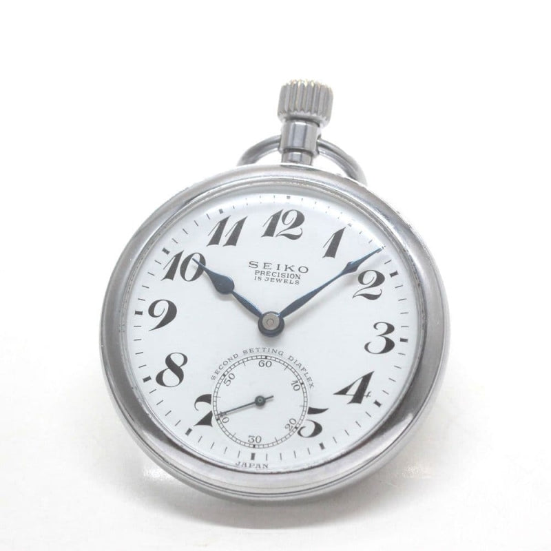 昭和38年の19セイコー鉄道時計/15石/秒針止め機能/絶版時計/19seiko-1293