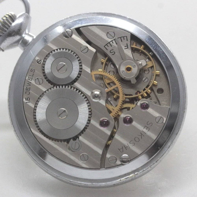 昭和37年の19セイコー鉄道時計/15石/秒針止め機能/絶版時計/19seiko-1296