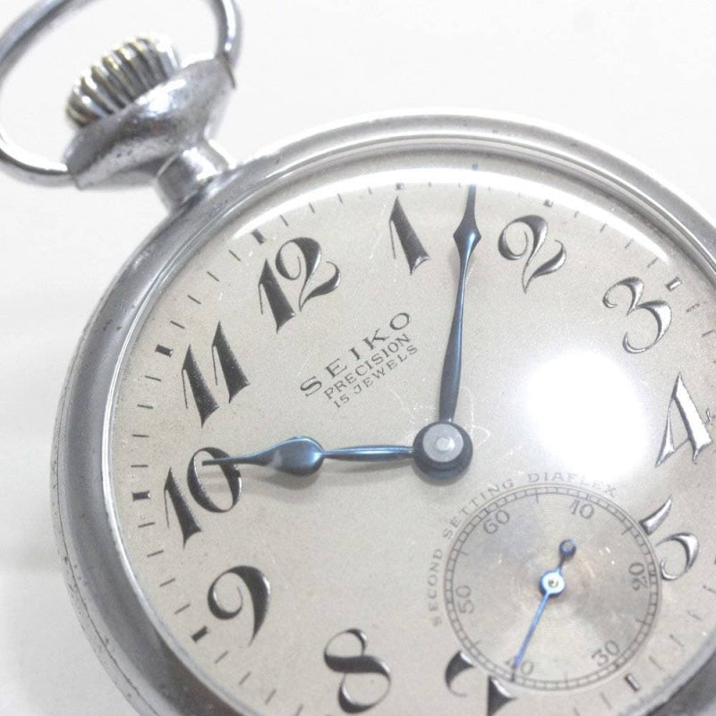 昭和37年の19セイコー鉄道時計/15石/秒針止め機能/絶版時計/19seiko-1296
