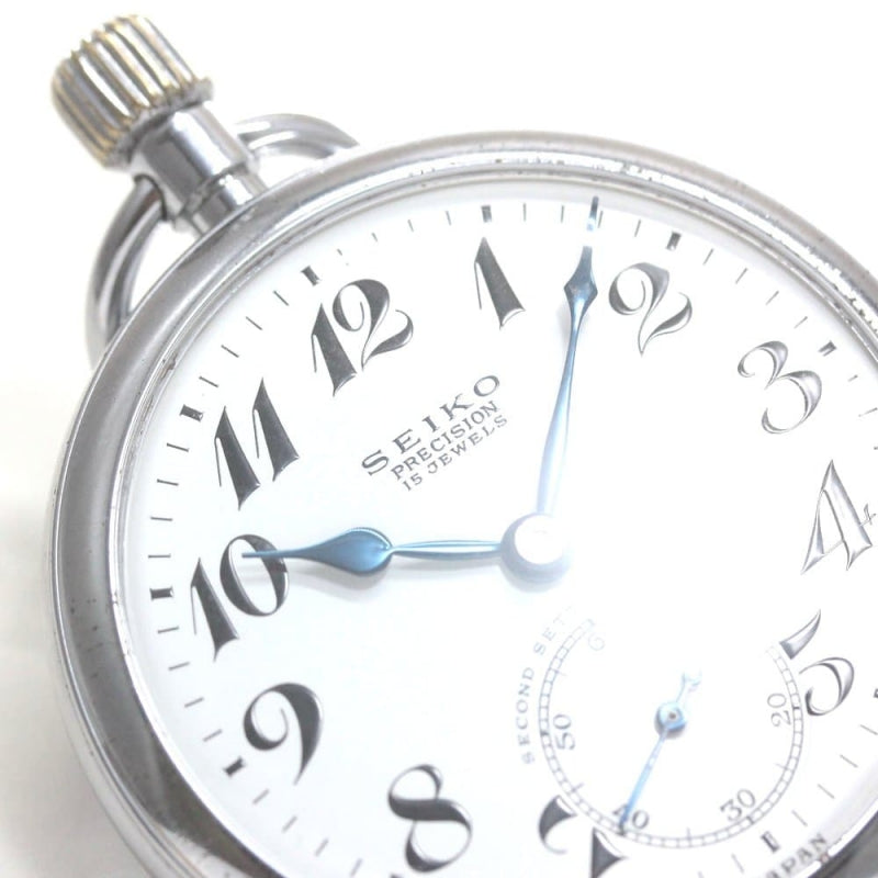 昭和41年の19セイコー鉄道時計/15石/秒針止め機能/絶版時計/19seiko-1297
