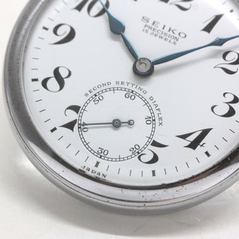 昭和41年の19セイコー鉄道時計/15石/秒針止め機能/絶版時計/19seiko-1297