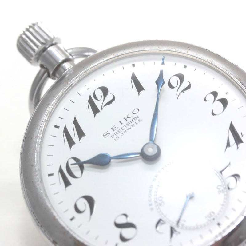 昭和38年の19セイコー鉄道時計/15石/秒針止め機能/絶版時計/19seiko-1299