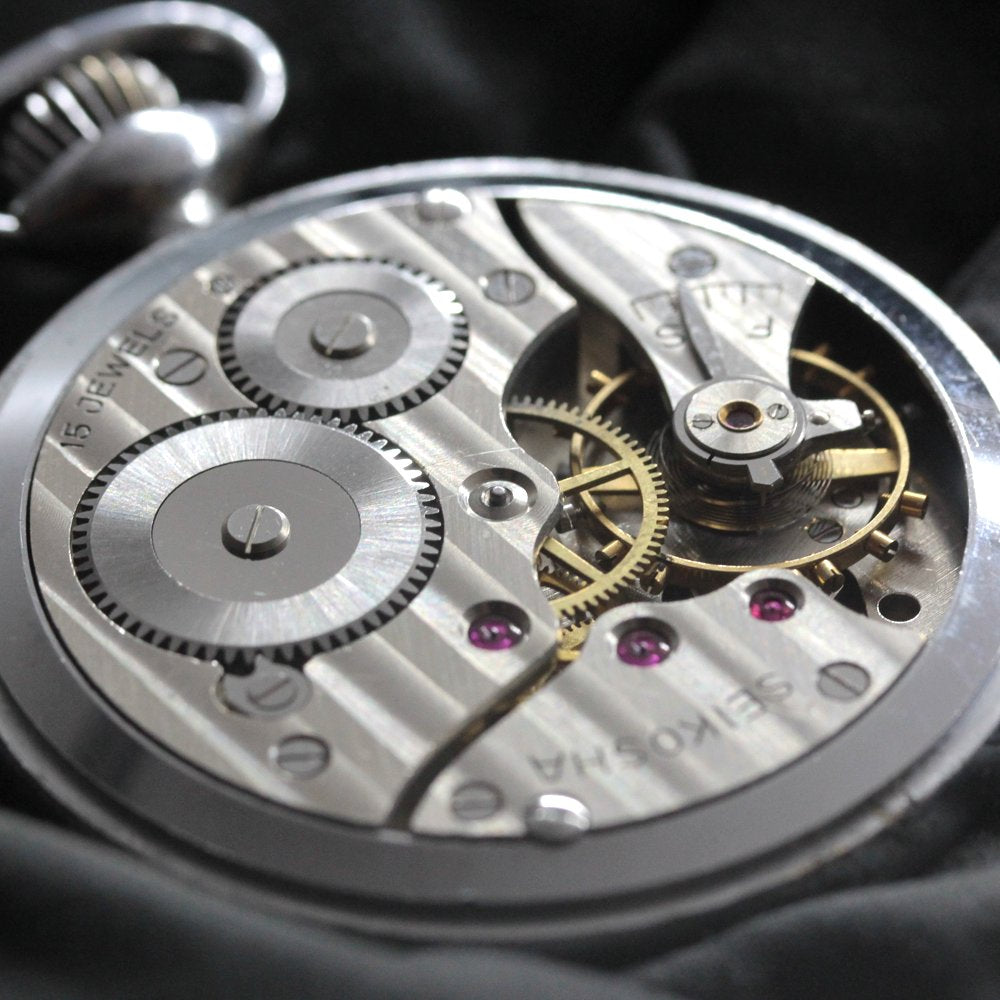 19セイコー プレシジョン 懐中時計 / 19セイコー/昭36 2418 国鉄/ 15石 / 絶版時計 /19seiko-1327