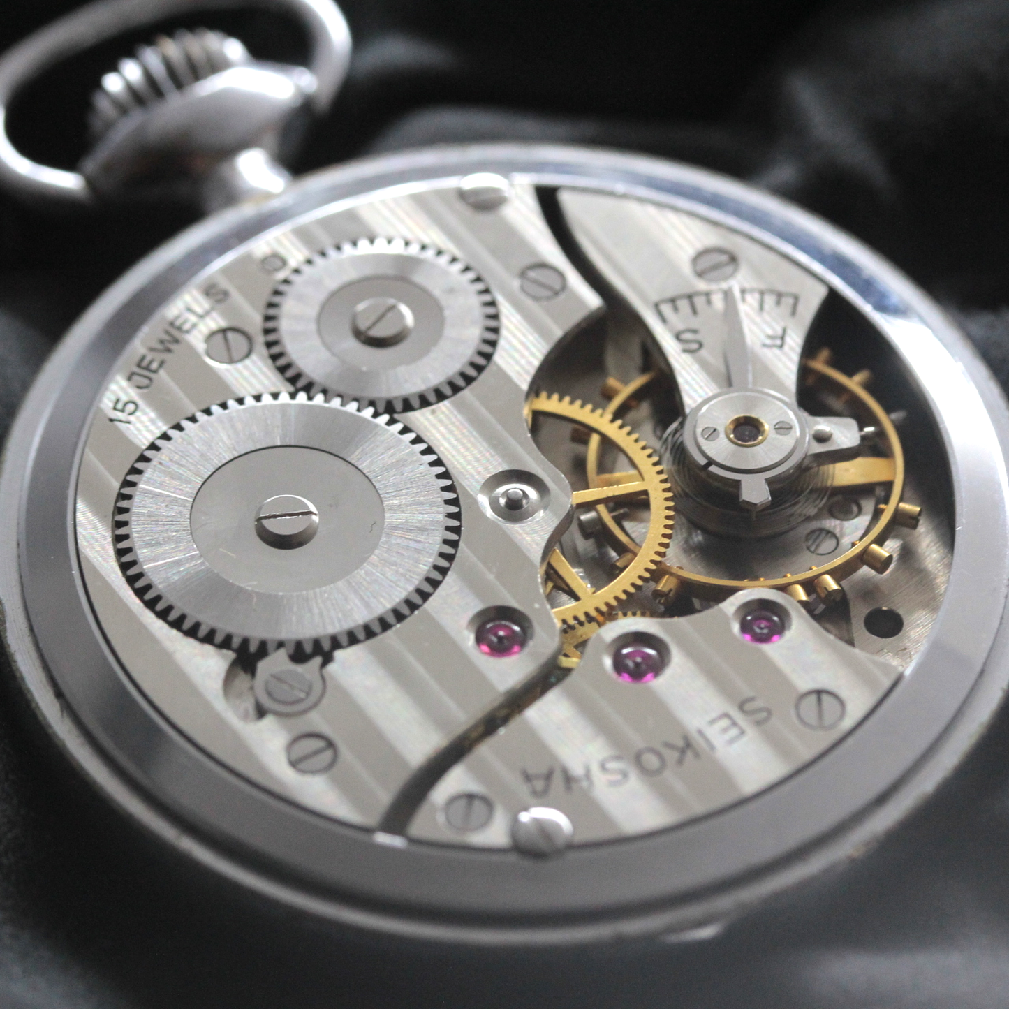 19セイコー 懐中時計 鉄道時計 ヴィンテージ 手巻き式 昭和35年 15石 19seiko-1379 コート・ド・ジュネーブ