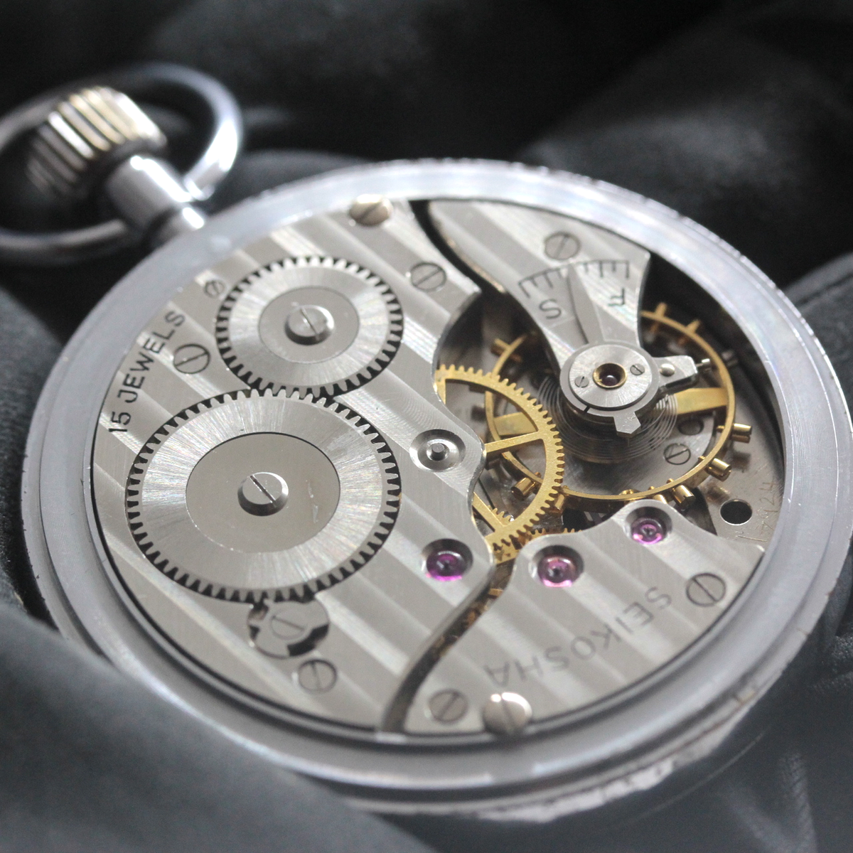19セイコー 鉄道時計 懐中時計 ダイアフレックス 19seiko-1382 機械内部