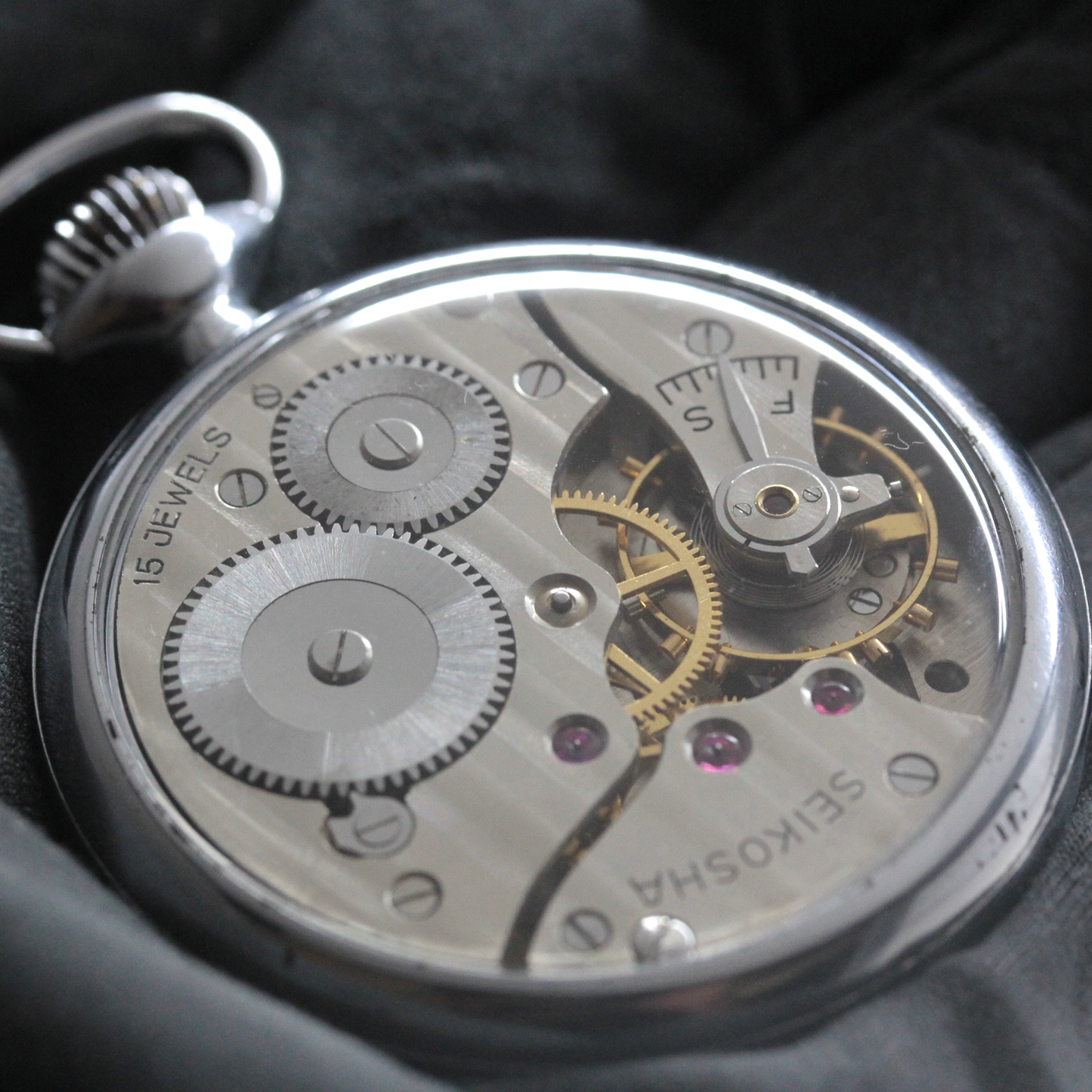 昭和の19セイコーシースルーバックカスタム/15石/ダイアフレックス/絶版時計/オーバーホール済/19seiko-costom24