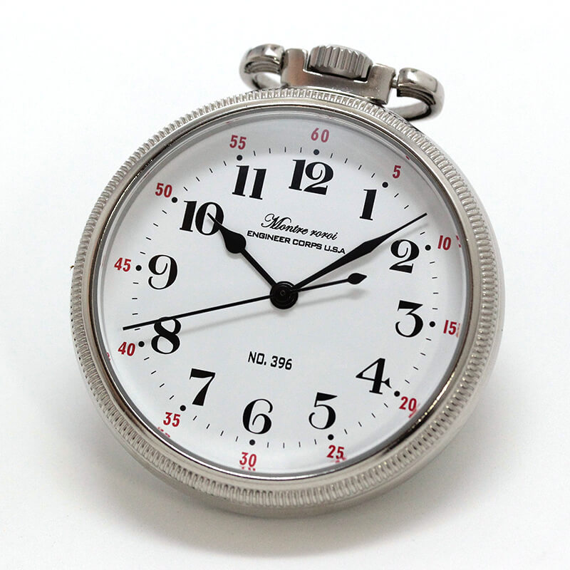 M.R.M.W. (Montre Roroi Militaly Watch/モントルロロイ ミリタリーウォッチ) U.S.Army AN5740 12時間計 ホワイト 2way 懐中時計