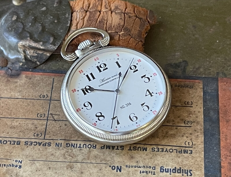 M.R.M.W. (Montre Roroi Militaly Watch/モントルロロイ ミリタリーウォッチ) U.S.Army AN5740 12時間計 ホワイト 2way 懐中時計