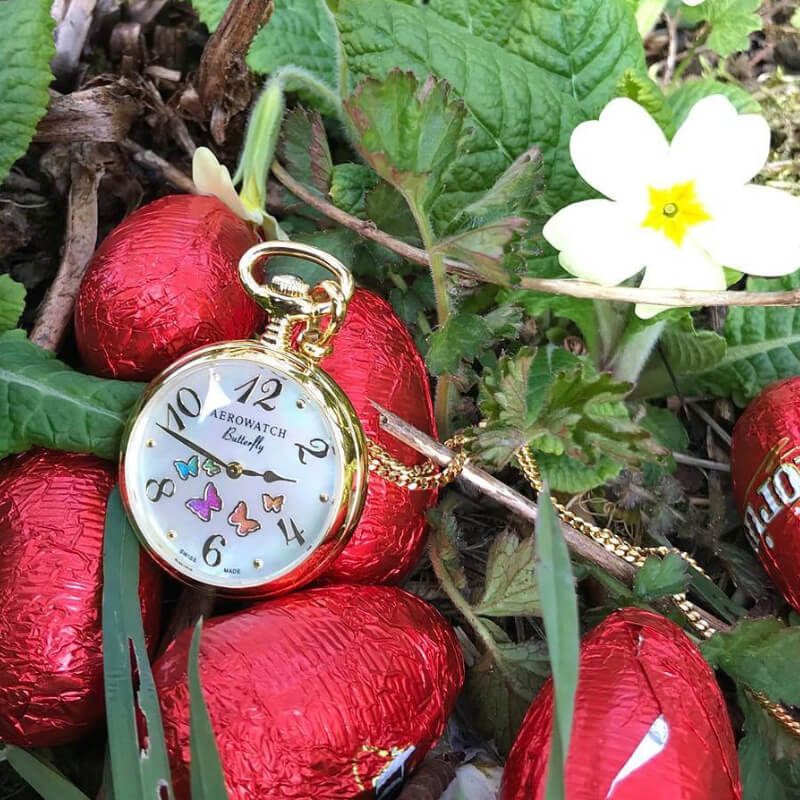 AERO(アエロ) ペンダントウォッチ BUTTERFLY/バタフライ クォーツ 44825JA02 懐中時計