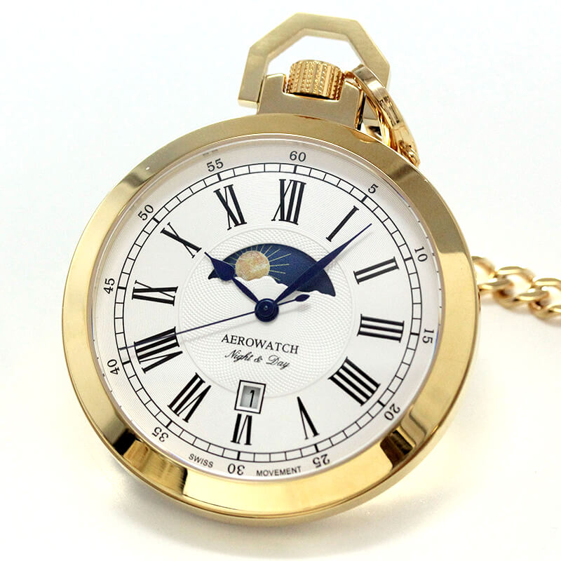 AERO(アエロ)/クォーツ式/サン&ムーン/懐中時計/44829JA01