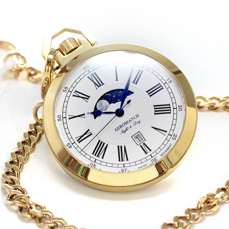 AERO(アエロ)/クォーツ式/サン&ムーン/懐中時計/44829JA01