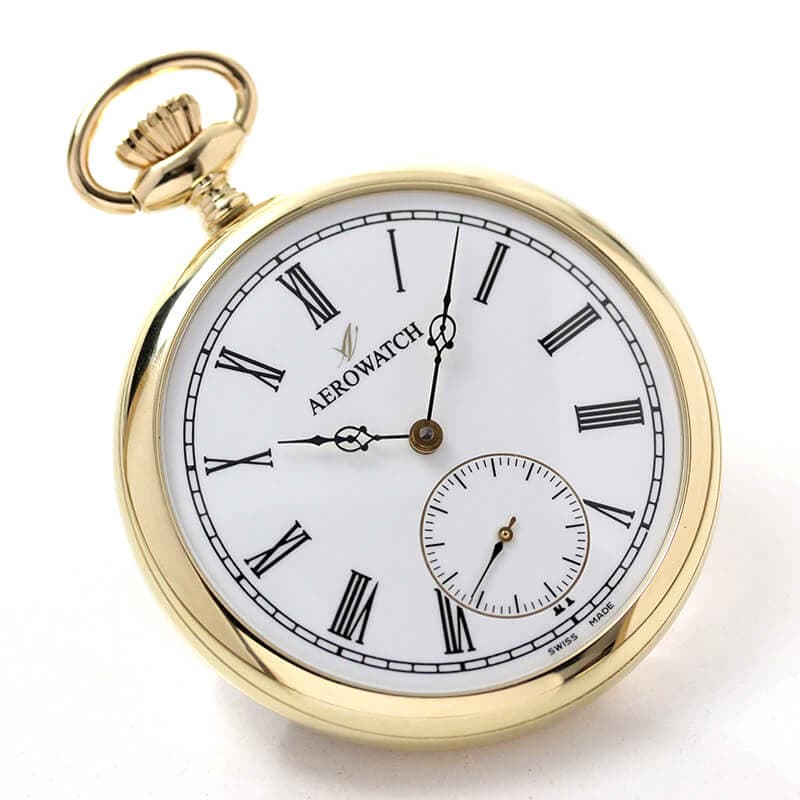 AERO(アエロ) 18K 金無垢 手巻き式 50741J801 懐中時計