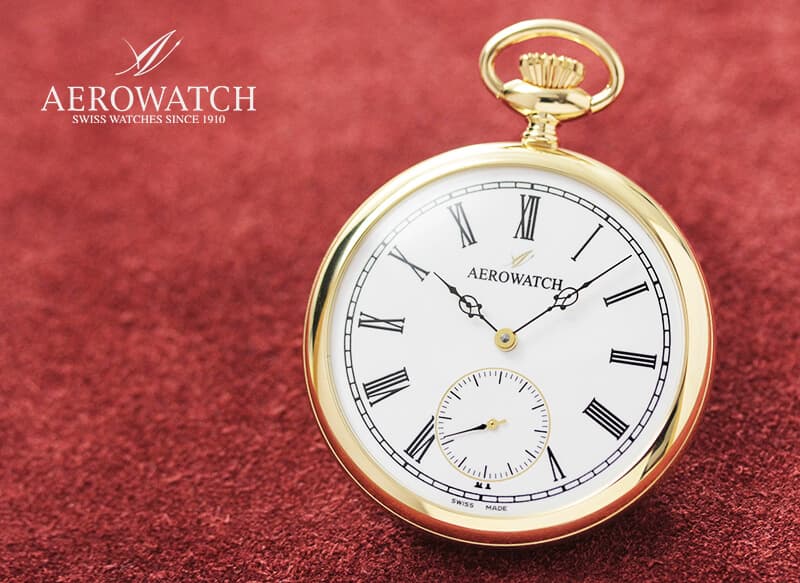 AERO(アエロ) 18K 金無垢 手巻き式 50741J801 懐中時計