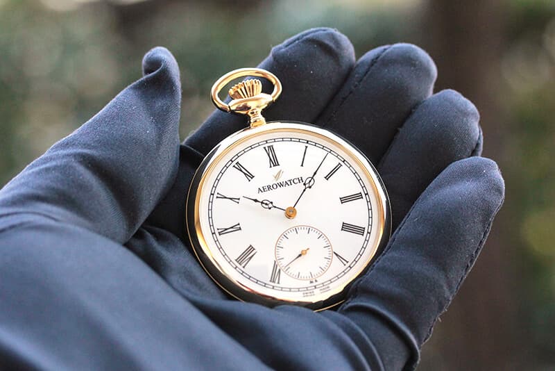 AERO(アエロ) 18K 金無垢 手巻き式 50741J801 懐中時計