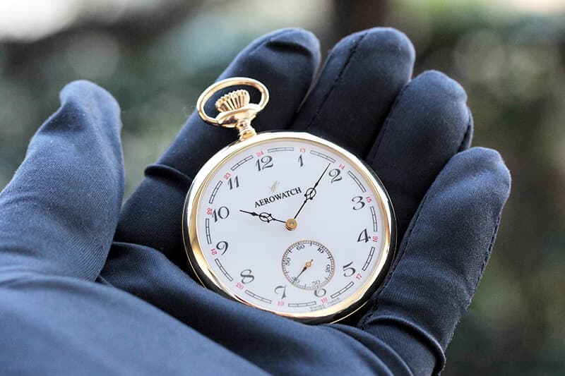 AERO(アエロ) 18K 金無垢 手巻き式 50741J802 懐中時計