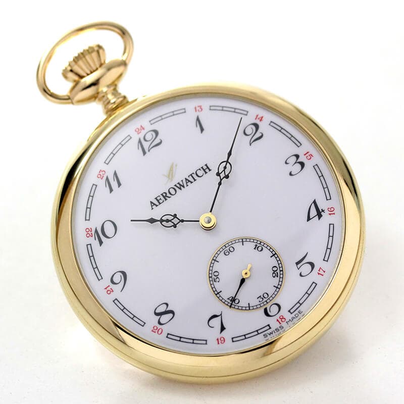 AERO(アエロ) 18K 金無垢 手巻き式 50741J802 懐中時計