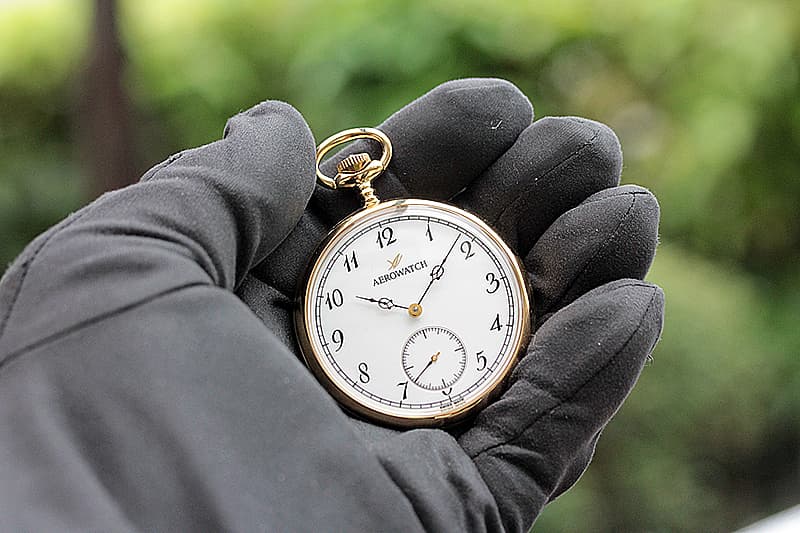 アエロ(AERO) オープンフェイス 手巻き式 50827JA02 懐中時計