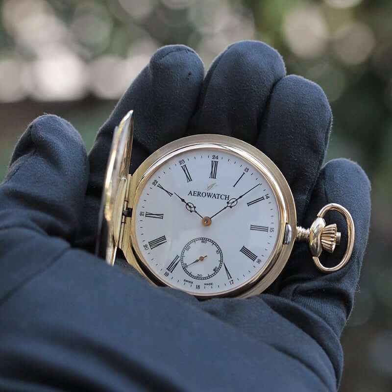 アエロ(AERO)  18K 金無垢 手巻き式 55770 J802 懐中時計