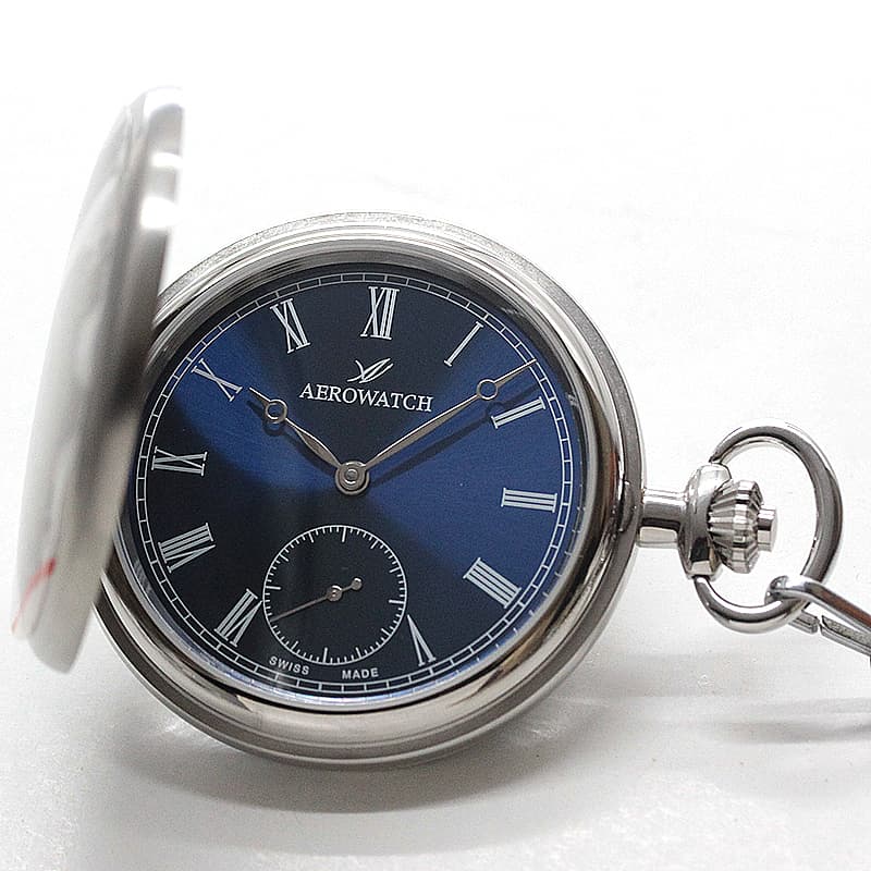 アエロ/AERO/ハンターケース/シルバーカラー/55831AA02/手巻き式 懐中時計