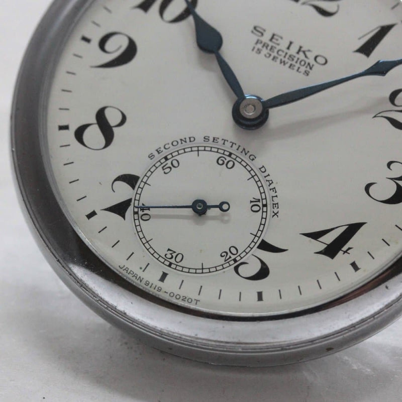 昭和42年の19セイコー鉄道時計/15石/秒針止め機能/絶版時計/19seiko-1269