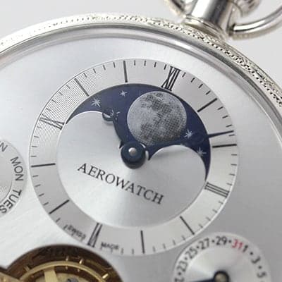 アエロ(AERO) 銀無垢 手巻き式 レピン ゴールド-シルバー 88798A901 懐中時計