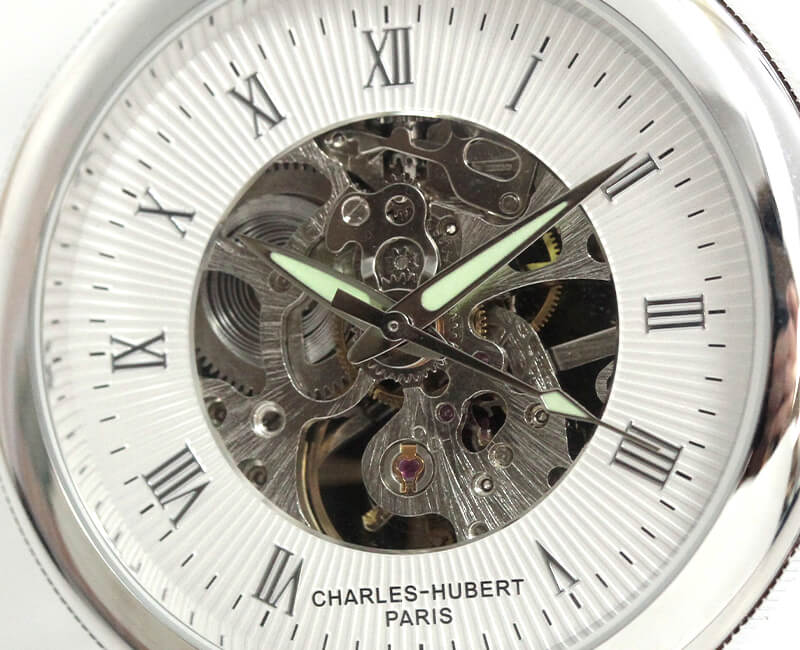 チャールズヒューバート(Charles-Hubert) 懐中時計 手巻き式 3903-W シルバーカラー