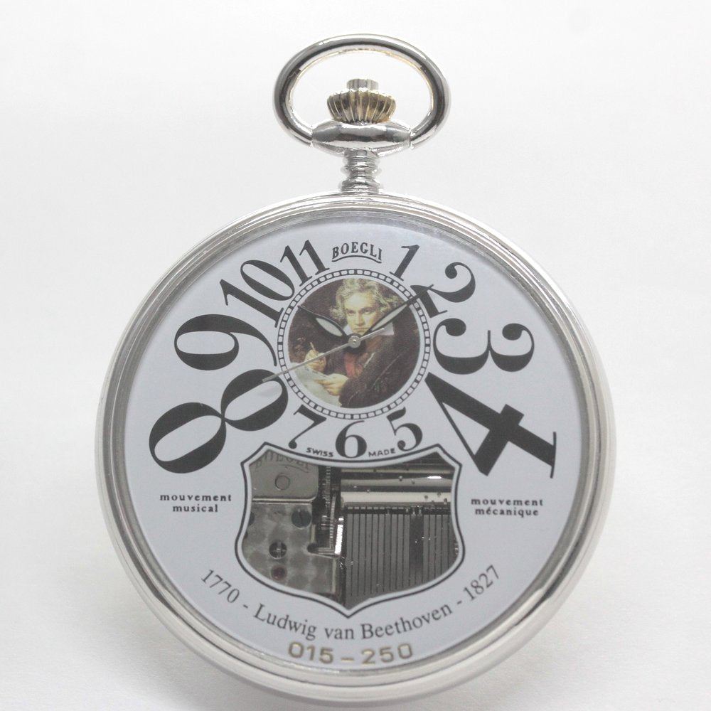 絶版モデルのボーグリ(BOEGLI)/オルゴール懐中時計/ベートーヴェン限定モデル/boegli-101
