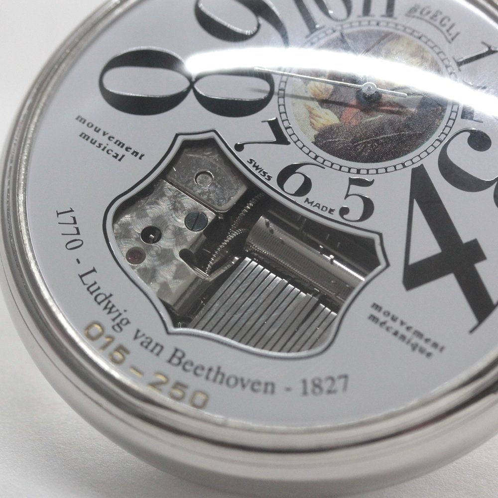 絶版モデルのボーグリ(BOEGLI)/オルゴール懐中時計/ベートーヴェン限定モデル/boegli-101