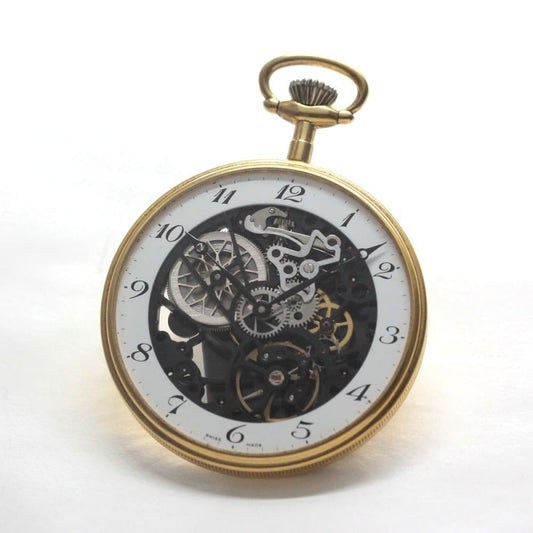 正美堂オリジナル懐中時計/スイス製スケルトンムーブメント/db6pw-101