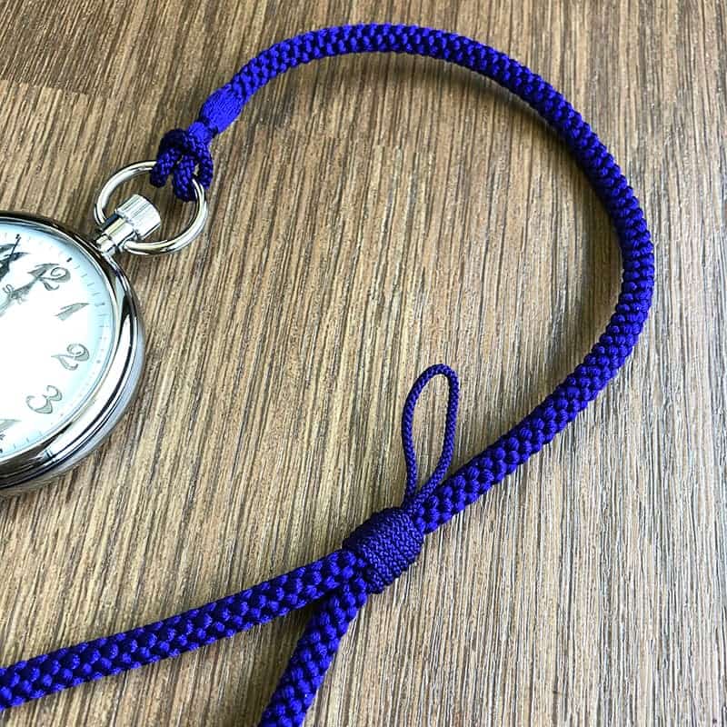 懐中時計用 紐 組紐 H-34  房なし ネイビー