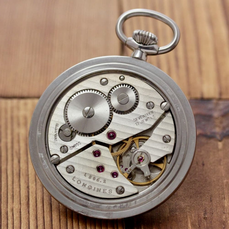 絶版モデルのロンジン オープンフェイス懐中時計/L7.014.4.73.1