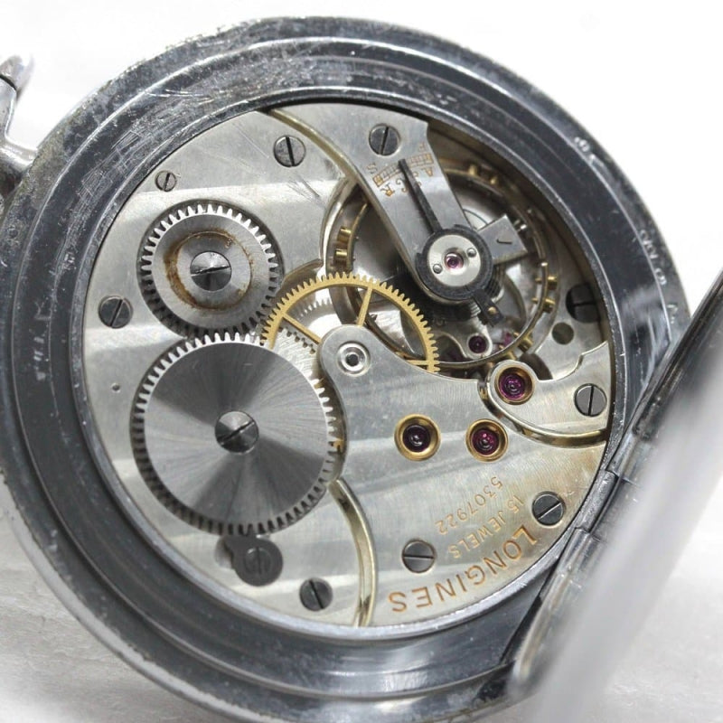 絶版モデルのロンジン オープンフェイス懐中時計/ブルースチール針/longines-150