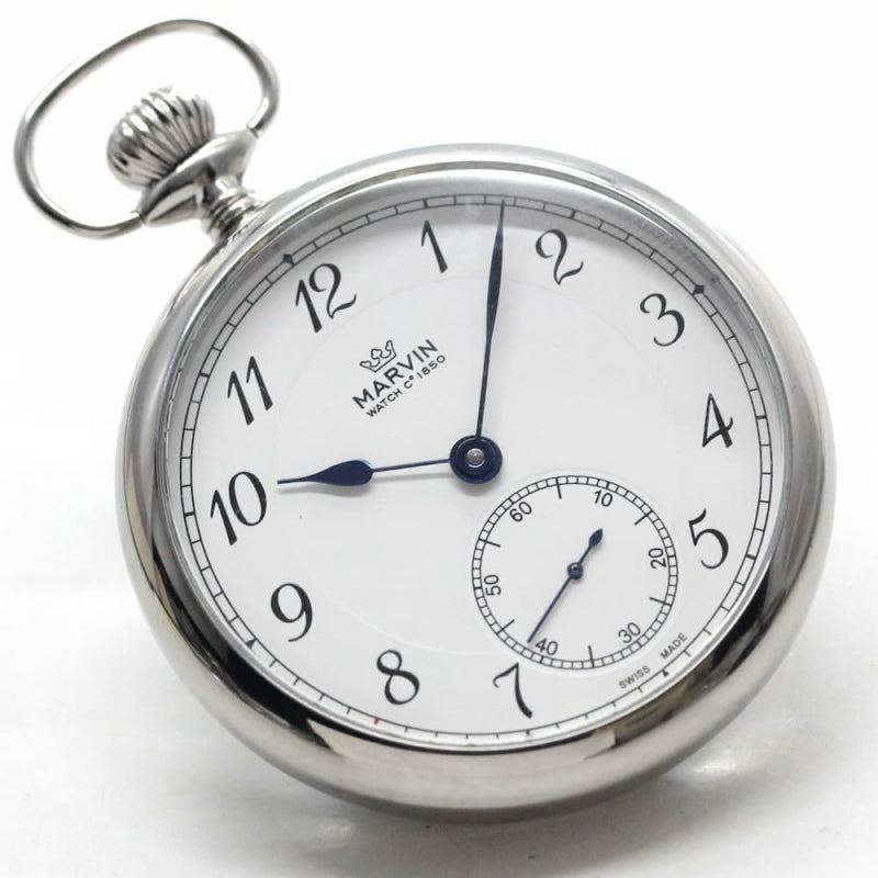 マーヴィン(MARVIN)/懐中時計/正美堂特別カスタムモデル/手巻き式/オープンフェイズ/アラビア数字文字盤