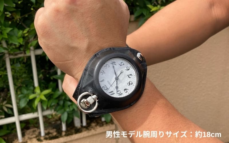 懐中時計用 腕時計レザーベルト ブラック 単品