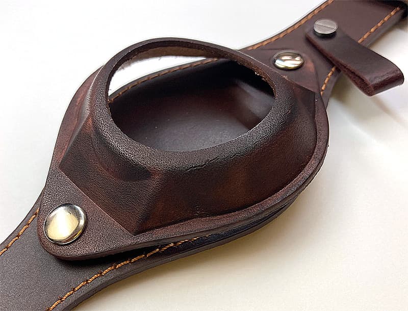 懐中時計用 腕時計レザーベルト ダークブラウン 単品