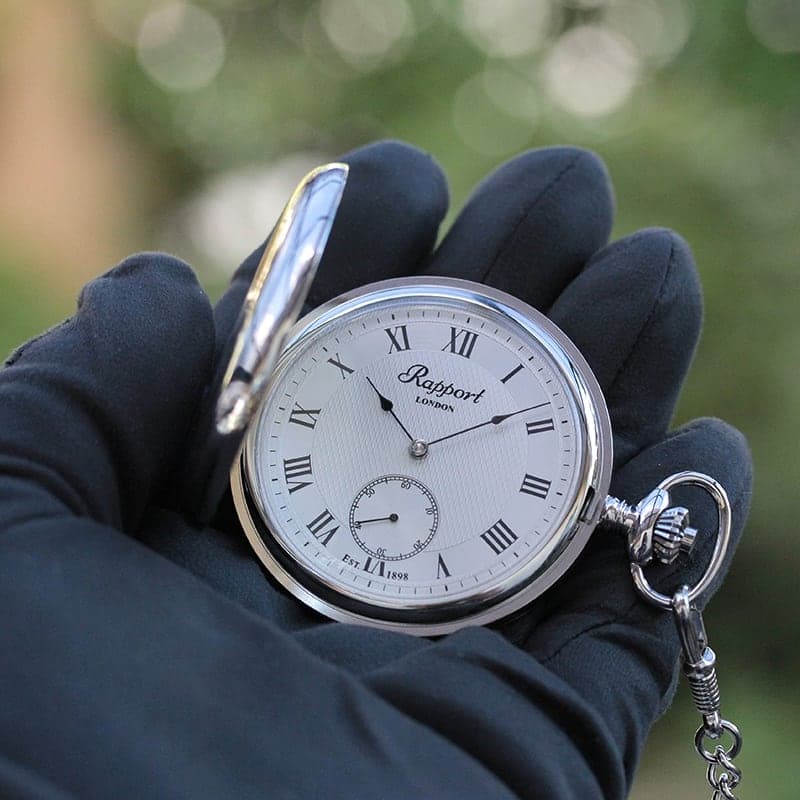 ラポート/Rapport/手巻き式/フルハンター/シルバーカラー/PW21 懐中時計