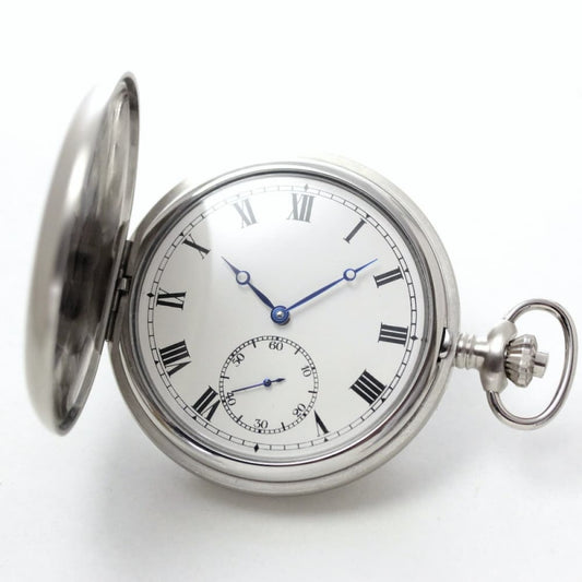 正美堂創業 50周年記念ウォッチ/オリジナル懐中時計/両開きハンターケース/ローマン数字文字盤/スイス製 手巻き式ムーブメント