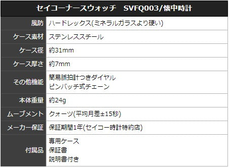 セイコーナースウォッチ SVFQ003 懐中時計