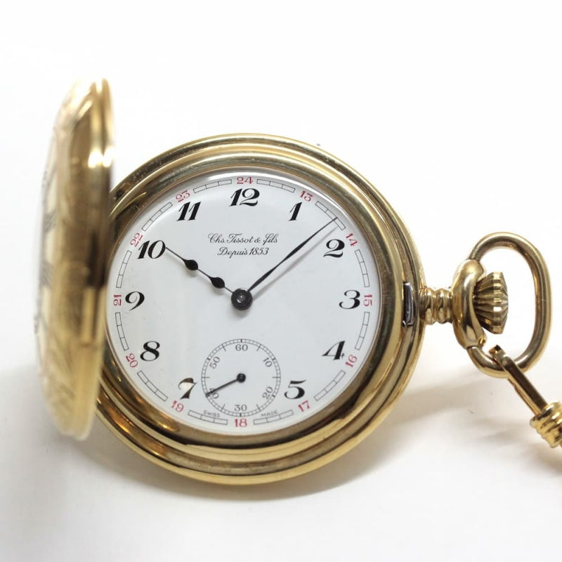 絶版モデルのティソ(TISSOT) ハーフハンター懐中時計 tissot-1010