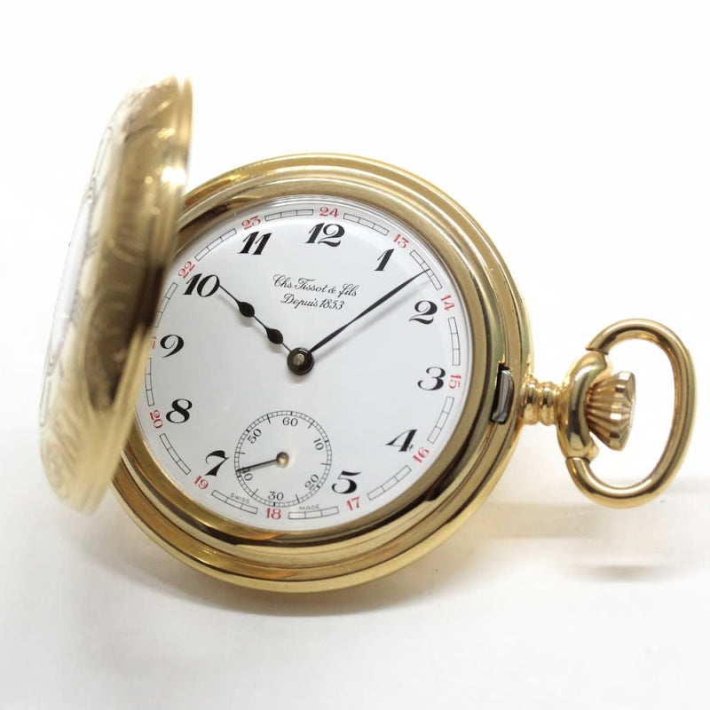 絶版モデルのティソ(TISSOT) ハーフハンター懐中時計 tissot-1012