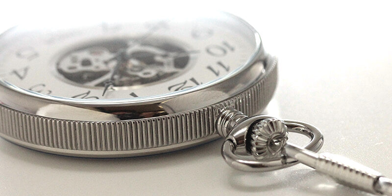 TIMOR/ティモール/オープンフェイス/スケルトン/TP106CH01/シルバーカラー 懐中時計