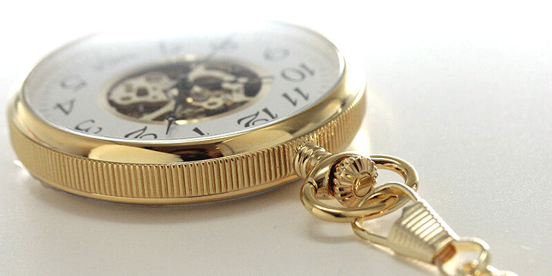 TIMOR/ティモール/オープンフェイス/スケルトン/TP106JA01/ゴールドカラー 懐中時計