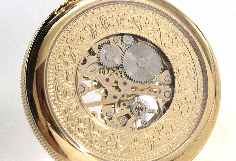 TIMOR/ティモール/オープンフェイス/スケルトン/TP106JA01/ゴールドカラー 懐中時計