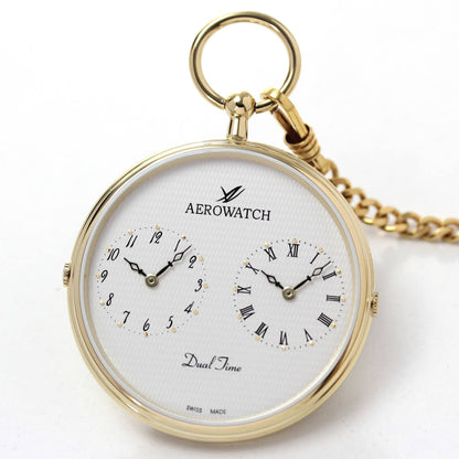 AERO(アエロ)　デュアルタイム　懐中時計　クォーツ　05826 JA02
