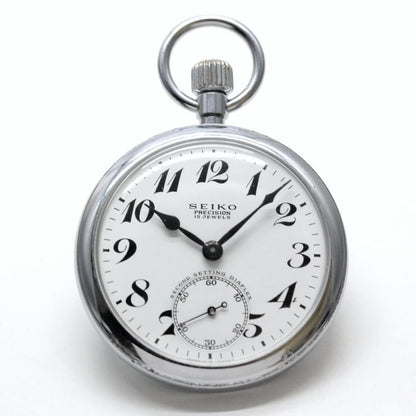 昭和42年の19セイコー鉄道時計/15石/秒針止め機能/絶版時計/19seiko-1037