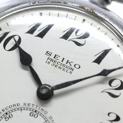 昭和45年の19セイコー鉄道時計/15石/秒針止め機能/絶版時計/19seiko-1038