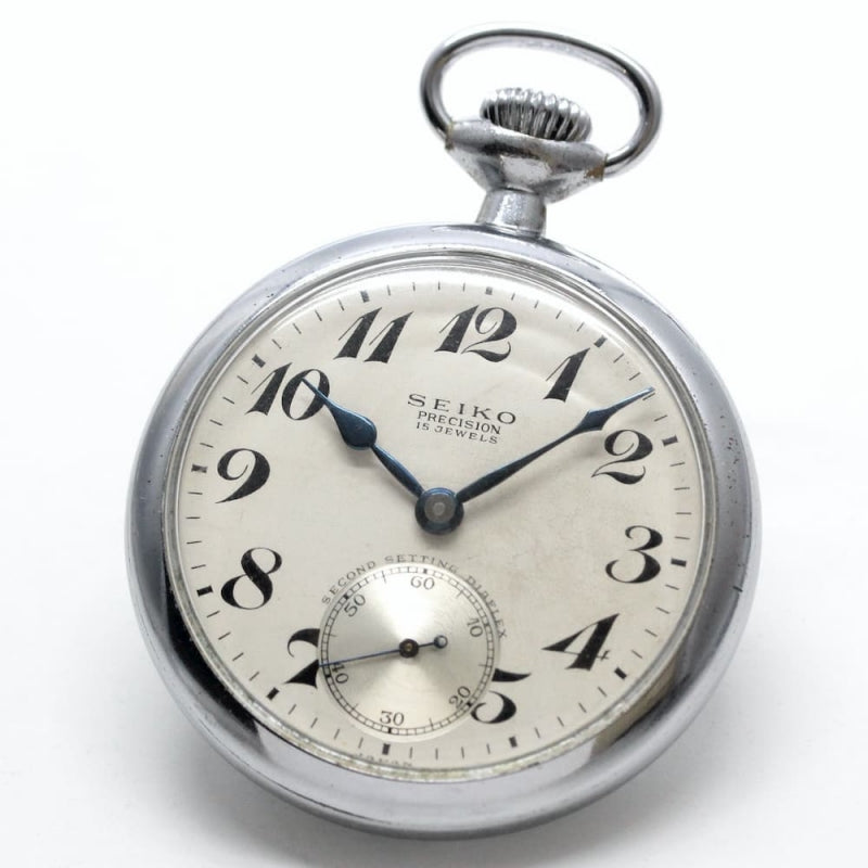 昭和36年の19セイコー鉄道時計/15石/秒針止め機能/絶版時計/19seiko-1041