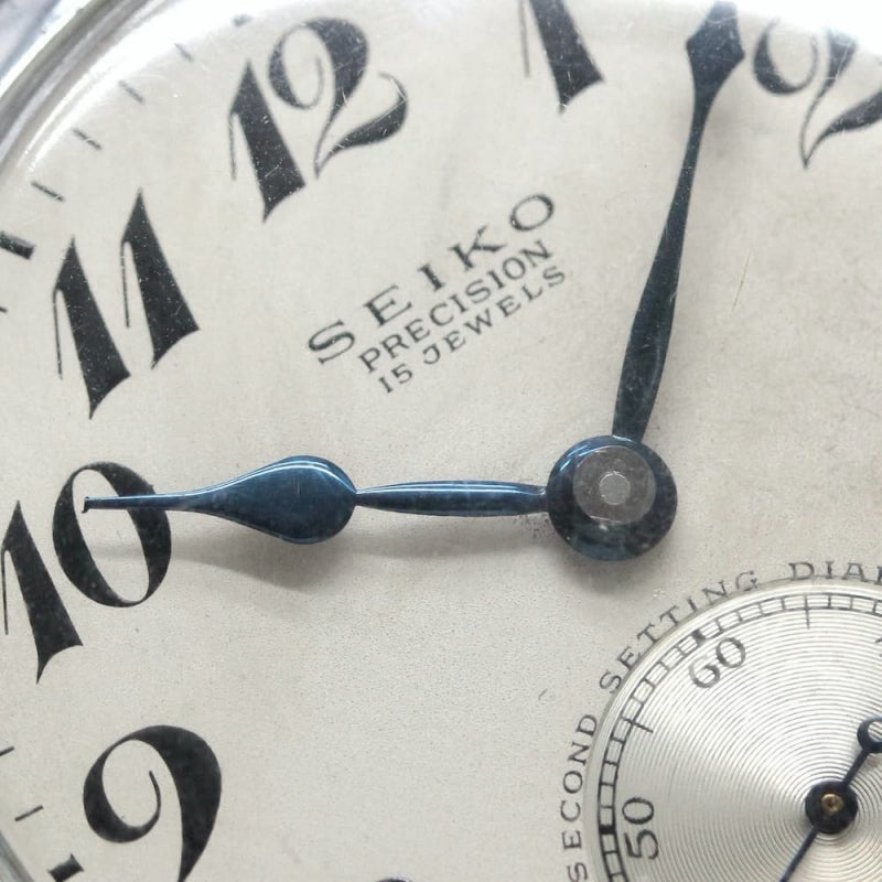昭和36年の19セイコー鉄道時計/15石/秒針止め機能/絶版時計/19seiko-1041