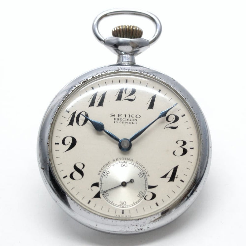 昭和36年の19セイコー鉄道時計/15石/秒針止め機能/絶版時計/19seiko-1042